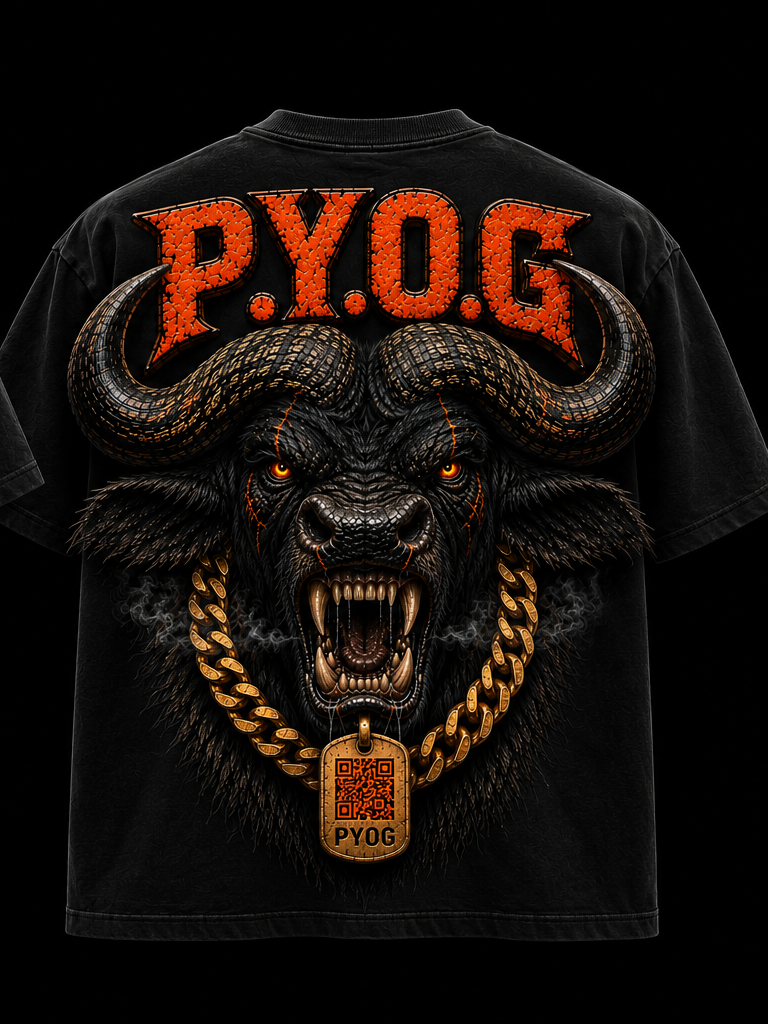 PYOG T-Shirt — Black — Back