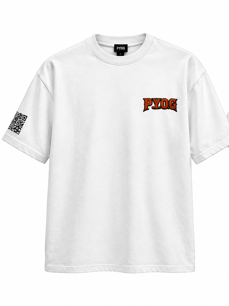 PYOG T-Shirt — White — Front